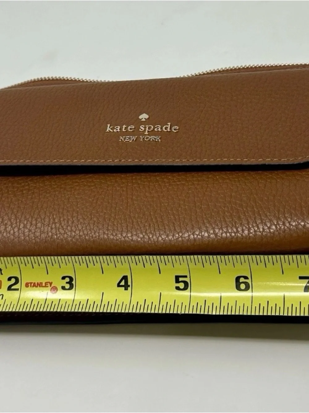 Kate Spade Small Flap Crossbody Bag Leila Warm Ginge Brown Leather